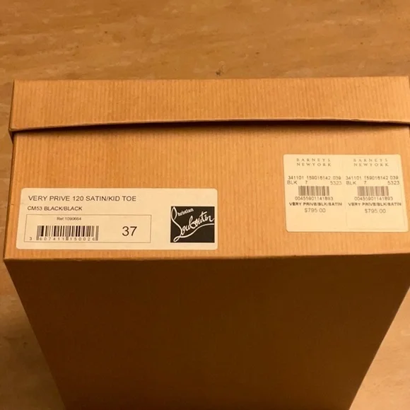 Christian Louboutin Paris US Size 7 VERY PRIVE 120 SATIN/KID TOE - Picture 12 of 15